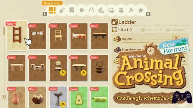 Animal Crossing: New Horizons Guide - Guía esquemática de bricolaje