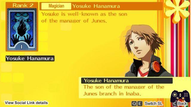 Persona 4 Golden Guide: guía completa del enlace social de Yosuke (mago)