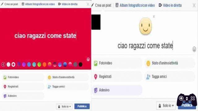 Comment créer un statut Facebook avec des arrière-plans colorés ou des autocollants