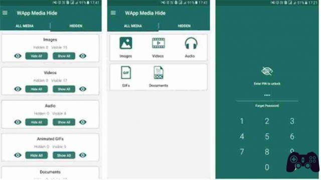 Hide video images and WhatsApp files on mobile